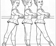 Coloriage et dessins gratuit Danse Battement Tendu à imprimer