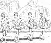 Coloriage Danse classique facile