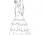 Coloriage Danse Flamenco