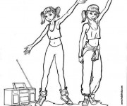 Coloriage Danse Hip hop