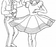 Coloriage Danse Jazz couleur