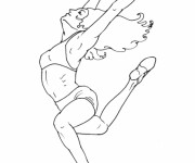 Coloriage Danse moderne Jazz