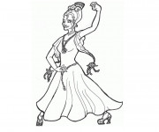 Coloriage Danseuse espagnole