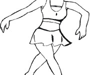 Coloriage et dessins gratuit Danseuse moderne à imprimer