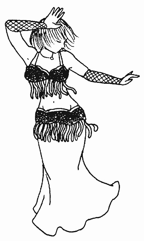 Coloriage et dessins gratuits Danseuse Orientale à imprimer