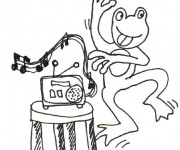 Coloriage Grenouille qui Danse