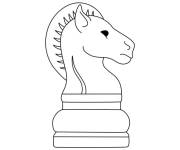 Coloriage Cavalier d'&eacute;checs
