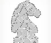 Coloriage et dessins gratuit Cavalier d'&eacute;checs en forme de circuit à imprimer