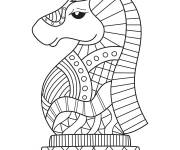 Coloriage Cheval d'&Eacute;checs facile