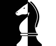 Coloriage Cheval demi noir demi blanc