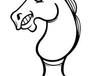 Coloriage Chevalier d'&eacute;checs qui vous fait rire