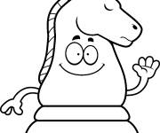 Coloriage Chevalier dr&ocirc;le d'&eacute;checs