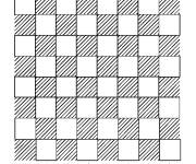 Coloriage &Eacute;chiquier illustration en ligne des pi&egrave;ces