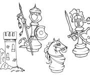 Coloriage Guerre d'&eacute;checs