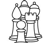 Coloriage Image des Pi&egrave;ces d'&eacute;checs