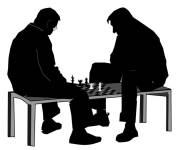 Coloriage jouer &agrave; un jeu d'&eacute;checs r&eacute;aliste