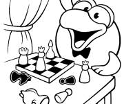 Coloriage Kar Karych aux &eacute;checs de dessin anim&eacute;