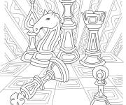 Coloriage L'&eacute;chiquier d'&eacute;checs