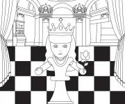 Coloriage L'&eacute;chiquier en noir et blanc