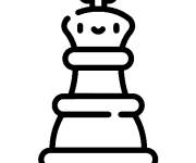Coloriage Le plus important Pi&egrave;ce d'&eacute;checs