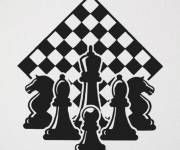Coloriage Logo &eacute;checs et &eacute;chiquier
