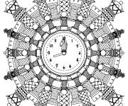 Coloriage Mandala d'&eacute;checs anti-stress