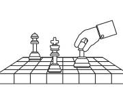 Coloriage Match d'&eacute;checs
