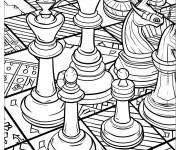 Coloriage Match d'échecs gratuit