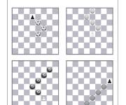 Coloriage Mouvement des pi&egrave;ces du pion d'&eacute;checs