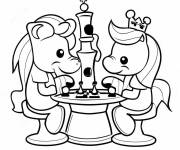 Coloriage Personnages d'&eacute;checs mignons
