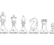 Coloriage Piece d'&eacute;checs d&eacute;taill&eacute;