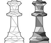 Coloriage Piece d'&eacute;checs en double