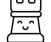 Coloriage et dessins gratuit Piece d'&eacute;checs mignon à imprimer