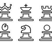 Coloriage Pi&egrave;ces d'&eacute;checs &agrave; imprimer