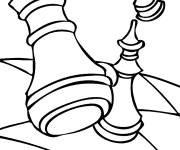 Coloriage Pi&egrave;ces d'&eacute;checs au combat