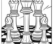 Coloriage Pieces d'&eacute;checs magnifiques