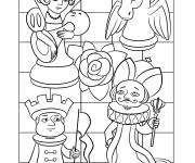 Coloriage Pieces de jeu &eacute;checs