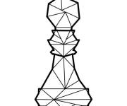 Coloriage Pion d'&eacute;checs en Crystal