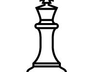 Coloriage Roi d'&eacute;checs vectoriel
