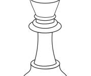 Coloriage Roi &Eacute;checs facile
