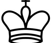 Coloriage Symbole du roi d'&eacute;checs