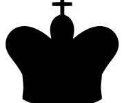Coloriage et dessins gratuit Symbole du roi noir d'&eacute;checs à imprimer