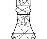 Coloriage et dessins gratuit Tour des &eacute;checs en Ligne polygonale à imprimer