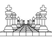 Coloriage Vue d'&eacute;chiquier