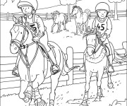 Coloriage Chevaux de course