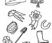 Coloriage Imagier de L'&Eacute;quitation