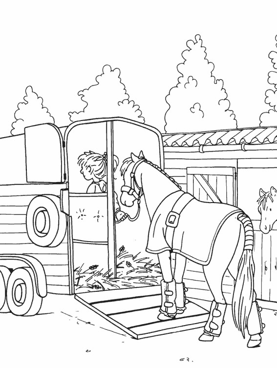 Coloriage Un Cheval de course dessin gratuit à imprimer