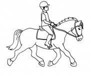 Coloriage Une course de galop