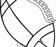 Coloriage et dessins gratuit Ballon de Rugby à imprimer