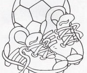 Coloriage Chaussures de Foot